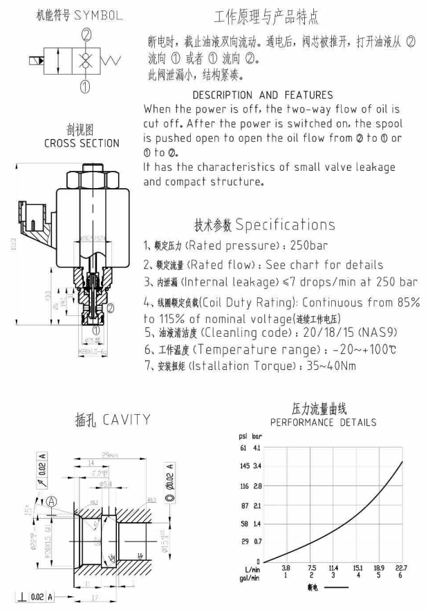 EMDCF05-22-02二位二通電磁閥 2-position 2-way solenoid valves